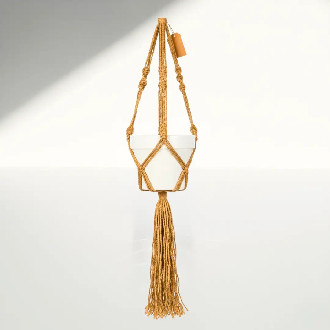 Pot suspendu en jute