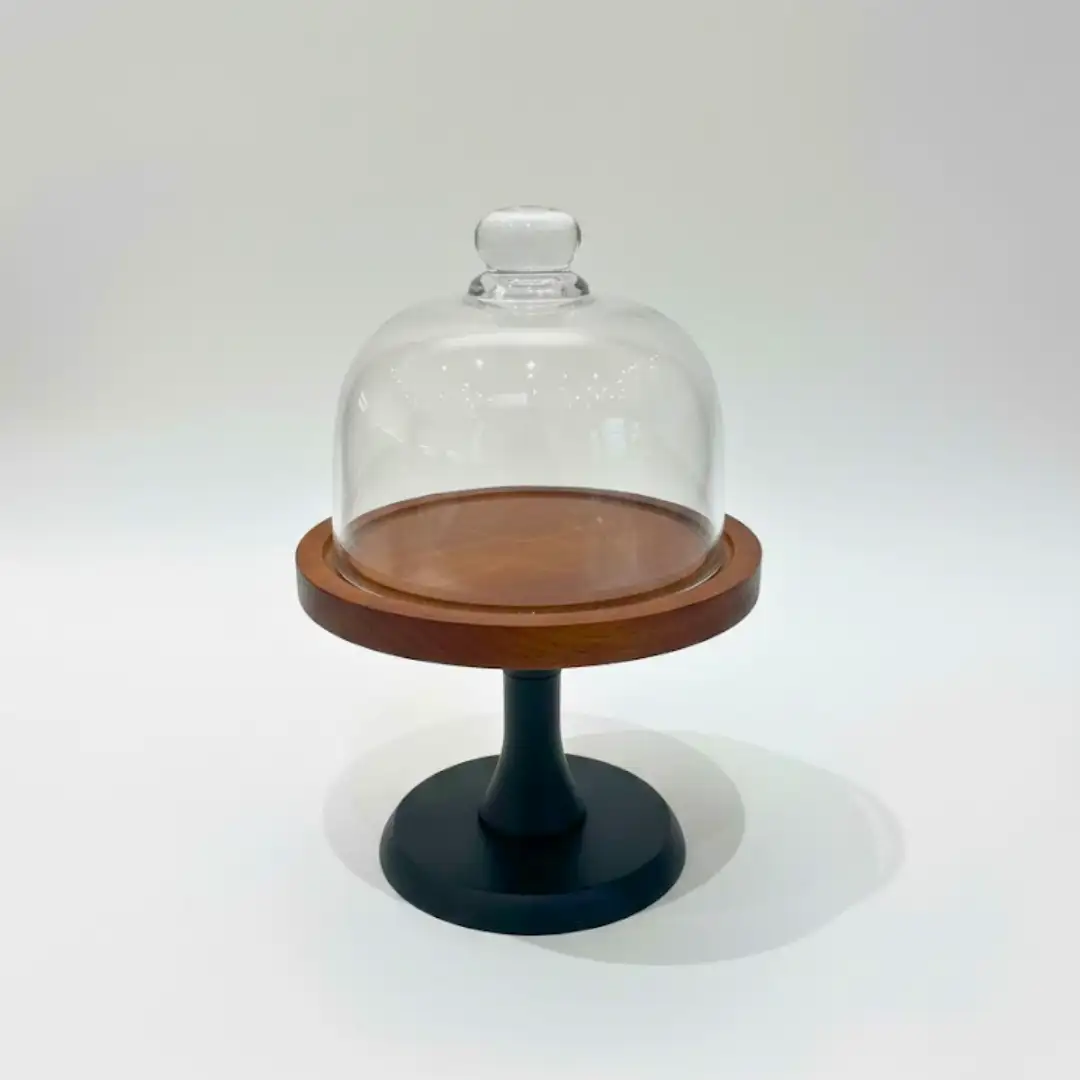 Cloche verre et bois